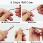 Manicure And Pedicure Tools Set, 6 Pcs Gel Nail Polish Remover Scraper Silver
