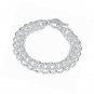 2 Layers Twisted Link Chain Bracelet with Diamond Cut and High Polish 8"(21cm)