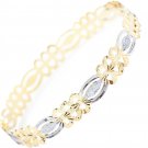 Nour Amira 18K Yellow And White Gold Plated Middle Eastern Bangle Bracelet X Ava
