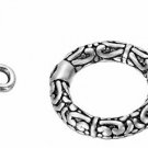 VALYRIA 1 Set 925 Sterling Silver Antique Silver Retro Toggle Clasp 15mmx12mm