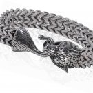 Mens Stainless Steel Franco Link Curb Chain Bracelet  Spring Ring Clasp 7.5 Inch