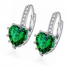 Eyelash Stud Crystal LOVE HEART Earrings Hypoallergenic Copper Cubic Zirconia