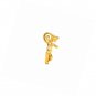 Medium Guardian Angel 24k Plating Necklaces Charms 18 inch Twisted Nugget Chain