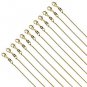 KeyZone 12pcs Gold Plated 1.2mm DIY Snake Chains Charms Link Necklace With For
