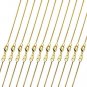 KeyZone 12pcs Gold Plated 1.2mm DIY Snake Chains Charms Link Necklace With For