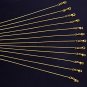 KeyZone 12pcs Gold Plated 1.2mm DIY Snake Chains Charms Link Necklace With For