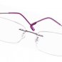 Memory Titanium Stainless Steel Rimless Flexible Reading Glasses