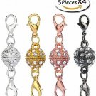 20 Pcs Magnetic Clasps With Spring Ring For Jewelry Necklace Bracelet