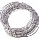NBEADS 100 Strands Stainless Steel Wire Necklace Cord DIY Jewelry Making, With