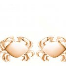 Frodete Cute Crab Stud Earrings Women Punk Men Rock Crab Earrings Vivid Mini
