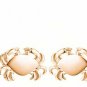 Frodete Cute Crab Stud Earrings Women Punk Men Rock Crab Earrings Vivid Mini