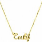 Personalized Name Emily Necklace Customize 18K Gold Plated Stainless