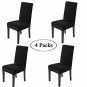 Spandex Fabric Stretch Removable Washable Dining Room Chair Cover Protector Set