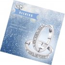Cubic Zirconia Small Hoop Earrings f 925 Sterling Silver Huggie Hypoallergenic