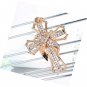 Blessed & Holy Cross Keychain Keyring Crystal Rhinestones Car Pendant (White)