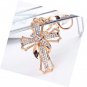 Blessed & Holy Cross Keychain Keyring Crystal Rhinestones Car Pendant (White)