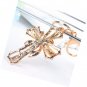 Blessed & Holy Cross Keychain Keyring Crystal Rhinestones Car Pendant (White)
