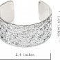 VUJANTIRY Stainless Steel Paved Sequins Bracelet Wide Open Bangle Cuff Bracelet