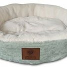 American Kennel Club AKC Casablanca Round Solid Pet Bed, Green