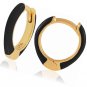 18K Gold Plated Sterling Silver Enamel Color Huggie Hoop Earrings for Women