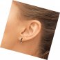 18K Gold Plated Sterling Silver Enamel Color Huggie Hoop Earrings for Women
