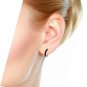 18K Gold Plated Sterling Silver Enamel Color Huggie Hoop Earrings for Women