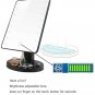 LED Lighted Makeup Mirror Cordless Vanity Set, Touchable Screen Battery Powere