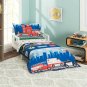 EVERYDAY KIDS 4 Piece Toddler Bedding Set -Fire And Police Rescue- Includes And