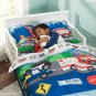 EVERYDAY KIDS 4 Piece Toddler Bedding Set -Fire And Police Rescue- Includes And