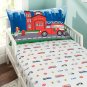 EVERYDAY KIDS 4 Piece Toddler Bedding Set -Fire And Police Rescue- Includes And
