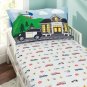 EVERYDAY KIDS 4 Piece Toddler Bedding Set -Fire And Police Rescue- Includes And