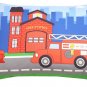 EVERYDAY KIDS 4 Piece Toddler Bedding Set -Fire And Police Rescue- Includes And