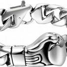 Cupimatch Men's Unique Biker Polished Stainless Steel Curb Chain Link Bracelet
