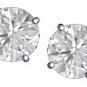 Womens 5 mm Round Solitaire CZ Gemstone Birthstone Stud Earrings