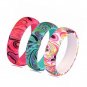 Three Pack, 6mm Width Leopard Paisley Pattern Silicone Wedding Band Ring