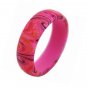 Three Pack, 6mm Width Leopard Paisley Pattern Silicone Wedding Band Ring