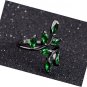 18K Gold Plated Ring Pinky Seven Stone 5 mm2 mm CZ Leaf Design Opening Rings