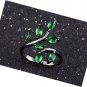 18K Gold Plated Ring Pinky Seven Stone 5 mm2 mm CZ Leaf Design Opening Rings