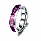 Titanium Mood Ring Change Color Engagement Ring Her Beast His Beauty - 1 pcs