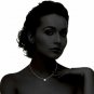 PAVOI CZ Bezel Set Necklace (White Rhodium)