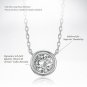 PAVOI CZ Bezel Set Necklace (White Rhodium)