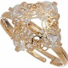 Dazzlers Howard's Filigree Design Gold Cubic Zirconia Adjustable Ring