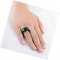 18K Gold Plated Fine Cut Pinky Luxury Huge Square CZ  Promise Band Ring Unisex