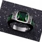 18K Gold Plated Fine Cut Pinky Luxury Huge Square CZ  Promise Band Ring Unisex