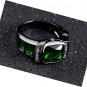 18K Gold Plated Fine Cut Pinky Luxury Huge Square CZ  Promise Band Ring Unisex
