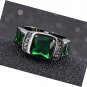18K Gold Plated Fine Cut Pinky Luxury Huge Square CZ  Promise Band Ring Unisex