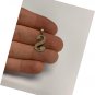 10k Solid Gold Cursive Initial Pendant, English Alpahbet A-Z Letter Diamond Cut