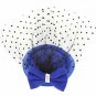 1940s Cocktail Wool Hat Dot Veil Netting Ribbon Bows Old Hollywood Pillbox