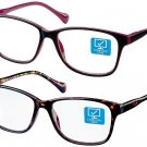 2 pcs Blue Light Blocking Computer Glasses UV Protection  Anti Eye Eyestrain