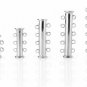 BEADNOVA 10pcs Silver Plated Multi Strand Slide Magnetic Tube Lock Clasp/ For